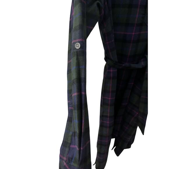 Women’s Flyshacker plaid Flannel shirt dress size L - Picture 3 of 8